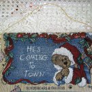 BOYDS BEARS HE'S COMING TO TOWN CHRISTMAS WALL HANGING 13" BY 8" **NEW**