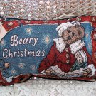 BOYDS BEARS BEARY CHRISTMAS BEAR PILLOW  **NEW STORE STOCK**