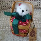 BOYDS JOLLY B. HOLLY 8" CHRISTMAS BEAR IN BASKET *NEW STORE STOCK*