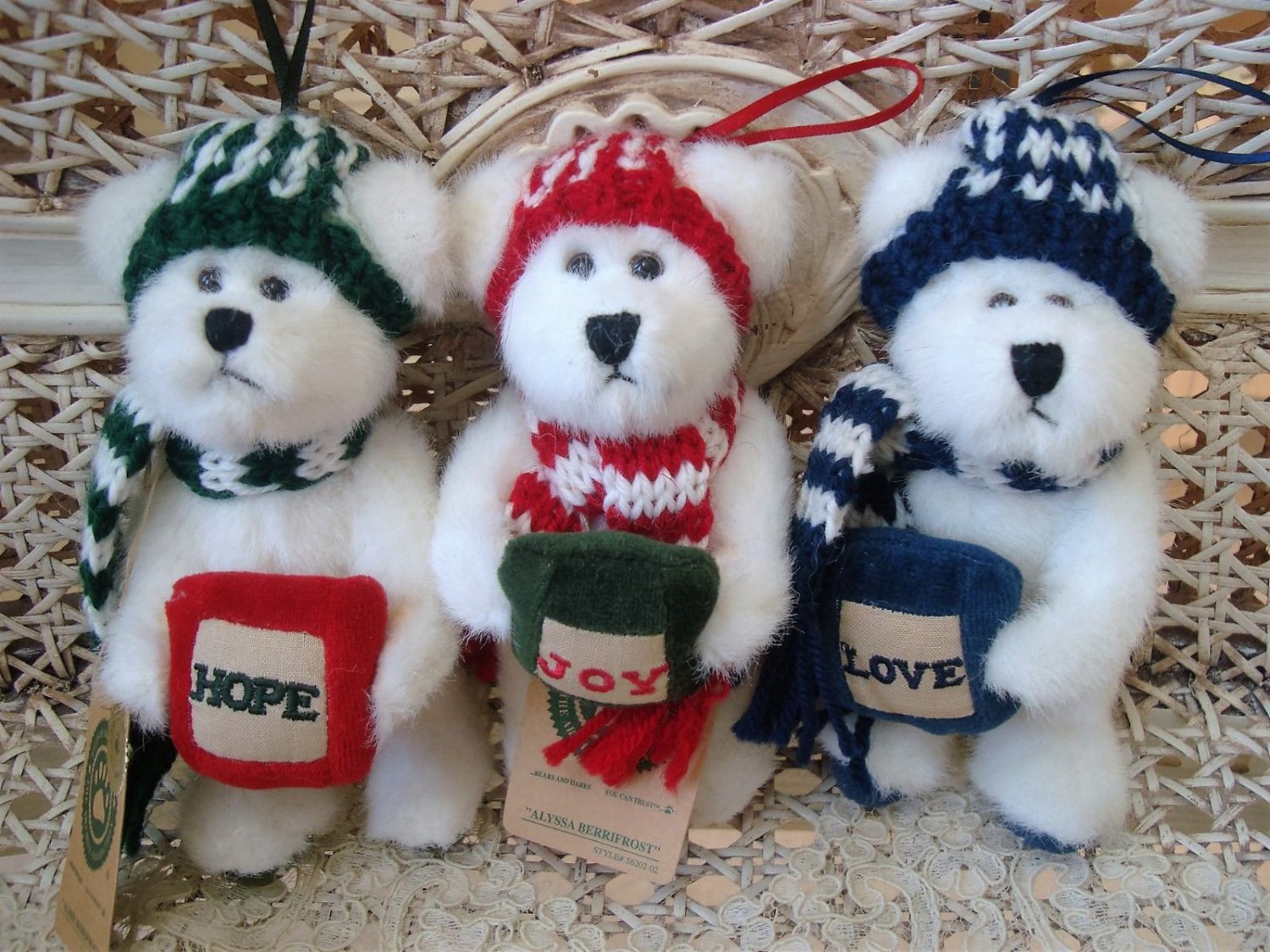 boyds bear plush christmas ornaments