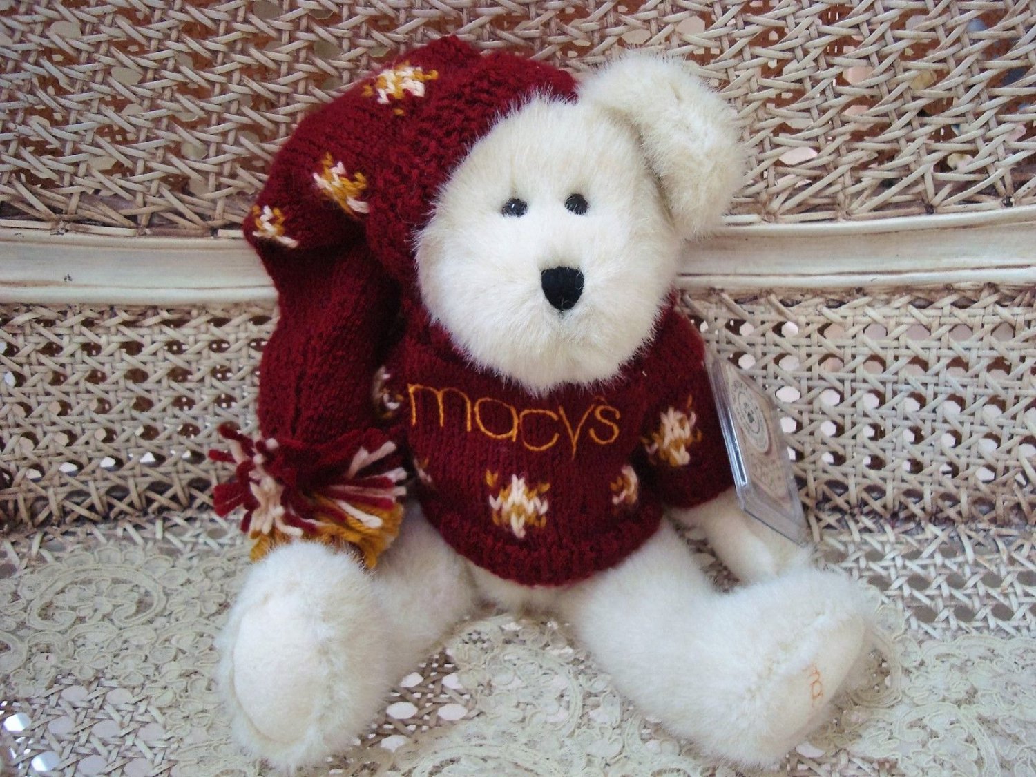 BOYDS MACY'S TWINKLE BEAR 12" TALL MACY'S EXCLUSIVE WITH SWEATER & HAT **NEW**