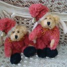 BOYDS QVC EXCLUSIVE 5 1/2" TALL ADORABLE CHRISTMAS SANTA ANGEL BEAR ORNAMENTS
