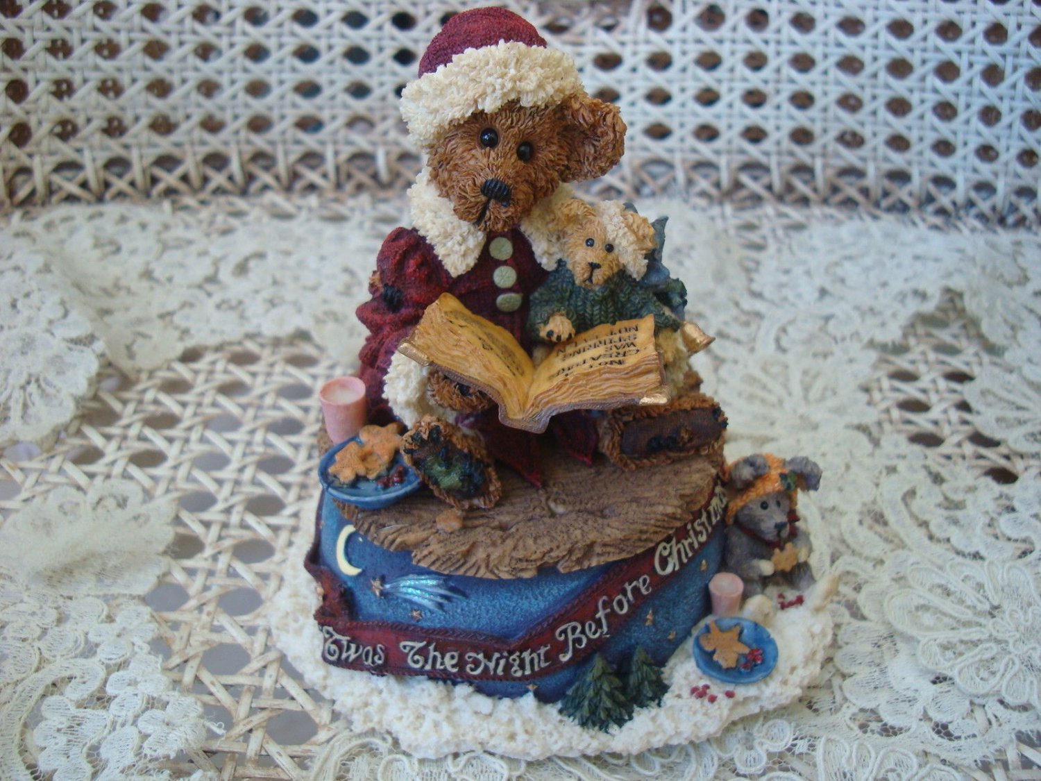 BOYDS THE NIGHT BEFORE CHRISTMAS MUSICAL PLAYS SILVER BELLS *NEW IN BOX* RETIRED
