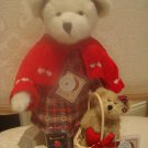 BOYDS QVC EXCLUSIVE VALENTINE BEAR SET WITH HEART BASKET **NEW WITH TAGS** CUTE