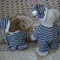 BLACK & WHITE STRIPED PAJAMAS & HAT OUTFIT FOR BOYD'S BEARS ****SO CUTE****