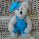 ADORABLE TURQUOISE BLUE OVERALLS & HAT OUTFIT FOR BOYD'S BEARS ****SO CUTE****