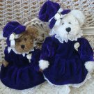 ADORABLE PURPLE PARTY DRESS & HAT OUTFIT FOR BOYD'S BEARS ***SO CUTE***