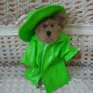 ADORABLE GREEN RAINCOAT OUTFIT FOR BOYD'S BEARS ****SO CUTE****