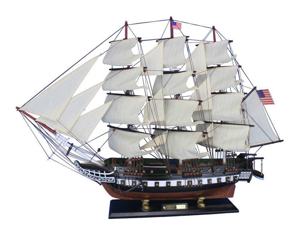 Wooden Uss Constitution Tall Model Ship 32 Long X 7 Wide X 24 High 1