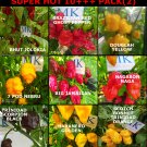 SUPER HOT 10 +++, 9 hottest chili peppers in the world, 90 seeds, pack (2)