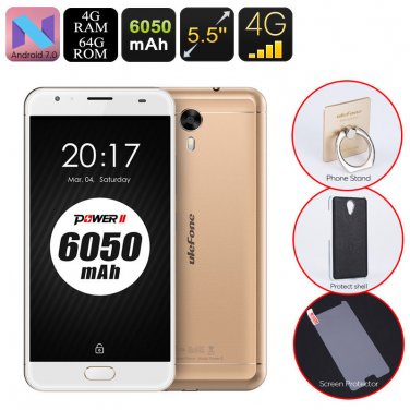 Android Phone Ulefone Power 2 - Octa-Core CPU, 4GB RAM, 6050mAh, 1080p, 2 IMEI