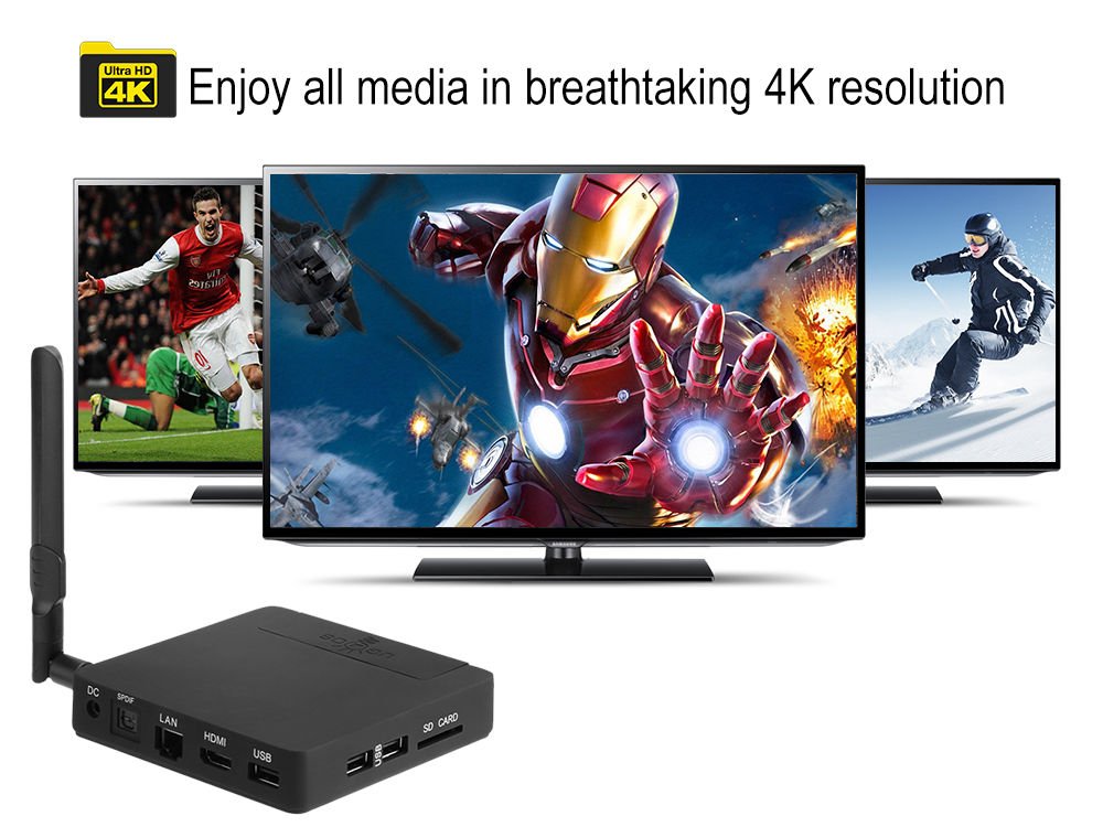 Ugoos AM3 Android TV Box - 4K, Android 6.0, Octa Core CPU, 2GB RAM ...
