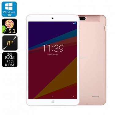 Onda V80 Plus Tablet PC - Windows 10 + Android 5.1 OS, Quad Core CPU, 2GB RAM