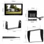 K0232 7 inch 140 Degrees Wide Angle HD Car Rear View Backup Dual Cameras Rearview Monitor