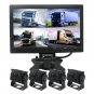 PZ612-4AHD IP67 120 Degree Car AHD 1080P 2 Megapixels 10 inch 4-Way Rearview Mirror Monitor
