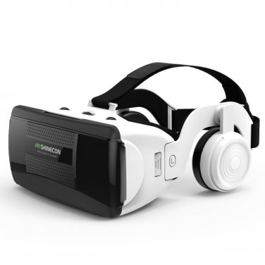 VR SHINECON G06EB Virtual Reality 3D Video Glasses Headset (White)