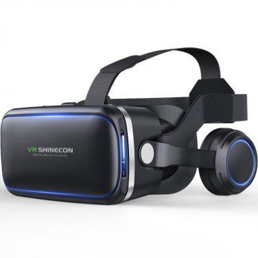 VR SHINECON G04E Virtual Reality 3D Video Glasses Headset (Black)