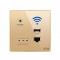 86 Type Through Wall AP Panel 300M Hotel Wall Relay Intelligent Wireless Socket Router (Yellow)