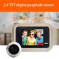 X8 2.4 inch Screen 2.0MP Security Camera No Disturb Peephole Viewer, Support TF Card (Gold)