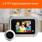 X8 2.4 inch Screen 2.0MP Security Camera No Disturb Peephole Viewer, Support TF Card (Silver)