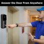 Intelligent WiFi 2.4G Doorbell Visual Remote Home Monitoring Doorbell Video Voice Intercom (Black)
