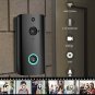 Smart WiFi Video Intercom Door Home Alarm Remote Monitoring, Typle:M9 + UK Plug