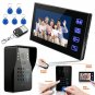 Touch Key 7inch LCD RFID Password Video Door Phone Intercom System Wth IR Camera