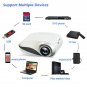 1080P HD Mini LED Projector for Home Multimedia Cinema, AU Plug (White)
