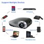 1080P HD Mini LED Projector for Home Multimedia Cinema, AU Plug (Black)