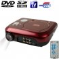 Home Theater Portable DVD Projector (Red)