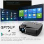 Simplebeamer GP70UP Micro Wireless Projector 1200 lumens Android 4.4 HD Home Theater (Black)