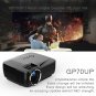 Simplebeamer GP70UP Micro Wireless Projector 1200 lumens Android 4.4 HD Home Theater (Black)