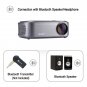 UHAPPY U76 Single LCD Panel 1080P LED HD Mini Projector (Grey)