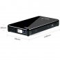 AUN X2 0.3 inch DMD Display 2000 Lumens 800*480P Smart Projector, 1GB + 8GB (Black)