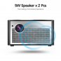 AUN H1 0.45 inch DMD Panel Display 1300 ANSI Lumens 1280x800P Full HD Smart Projector (Black)
