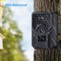 PR-200B 120 Degrees Wide Angle Lens IP56 Waterproof 12MP HD Infrared Hunting Trail Camera (Black)