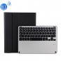 3018 Bluetooth 3.0 Aluminum Alloy Keyboard Leather Case for iPad Air/Air 2/iPad Pro 9.7 inch (Black)