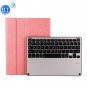 3018 Bluetooth 3.0 Aluminum Alloy Keyboard Leather Case for iPad Air/Air 2/iPad Pro 9.7 inch (Pink)