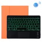 TG11BCS Detachable Bluetooth Black Keyboard Leather Case for iPad Pro 11 inch (2020) (Orange)