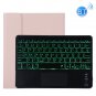 TG11BCS Detachable Bluetooth Black Keyboard Leather Case for iPad Pro 11 inch (2020) (Pink)
