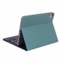 X-11BCS Skin Plain Texture Bluetooth Keyboard Case for iPad Pro 11 inch 2020 / 2018 (Dark Green)