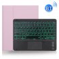 X-11BCS Skin Plain Texture Bluetooth Keyboard Case for iPad Pro 11 inch 2020 / 2018 (Pink)
