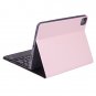 X-11BCS Skin Plain Texture Bluetooth Keyboard Case for iPad Pro 11 inch 2020 / 2018 (Pink)