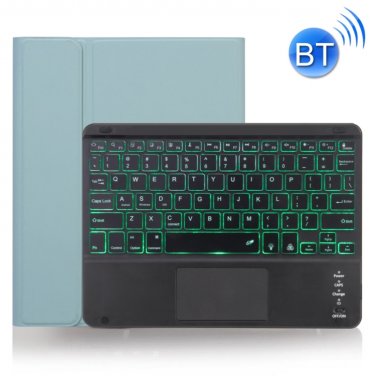 X-11BCS Skin Plain Texture Bluetooth Keyboard Case for iPad Pro 11 inch 2020 / 2018 (Green)