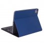 X-11BCS Skin Plain Texture Bluetooth Keyboard Case for iPad Pro 11 inch 2020 / 2018 (Blue)