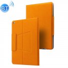 P102AS For iPad 10.2 inch 2019 Backlight Bluetooth Keyboard Leather Case (Orange)