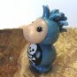 Punk Kid Mohawk Blue Handcrafted Bead