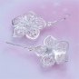 silver plated beautiful flower earrings