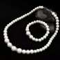 Classic Imitation Pearl Silver Plated Jewelery Set