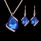 Jewelry Sets Gold color Crystal White/Red/Blue/Black